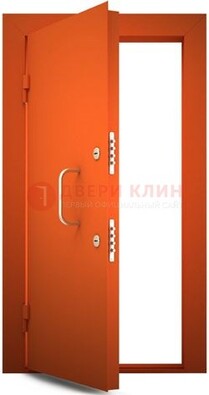 Оранжевая стальная бронированная дверь с нитроэмалью ДБ-2 в Воронеже
