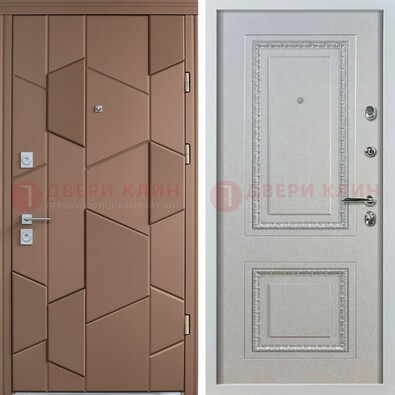 Квартирная стальная дверь с разными панелями МДФ ДМ-496 в Воронеже