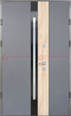 Полуторная металлическая дверь с МДФ ДМ-503 в Воронеже