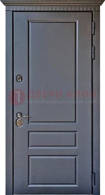 Тёмная входная дверь для коттеджа с МДФ ДМ-528 в Воронеже