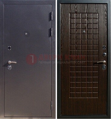 Серая металлическая дверь с порошковым напылением ДП-153 в Воронеже