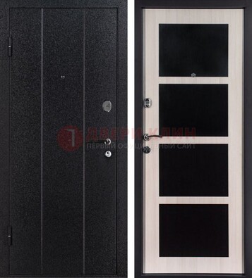 Черная металлическая дверь с порошковым напылением ДП-176 в Воронеже