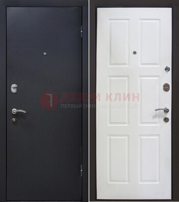 Черная металлическая дверь с порошковым покрытием ДП-193 в Воронеже