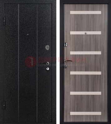 Черная стальная дверь с порошковым окрасом ДП-199 в Воронеже