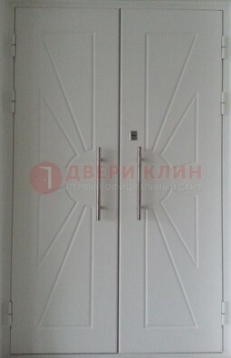 Парадная двухстворчатая дверь с фрезерованным МДФ ДПР-14 в Воронеже