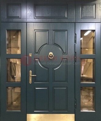 Стальная парадная дверь ДПР-64 со стеклопакетом в Воронеже