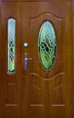 Парадная дверь со стеклянными вставками ДПР-73 для дома в Воронеже