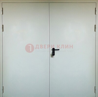 Белая металлическая противопожарная дверь ДТ-8 в Воронеже