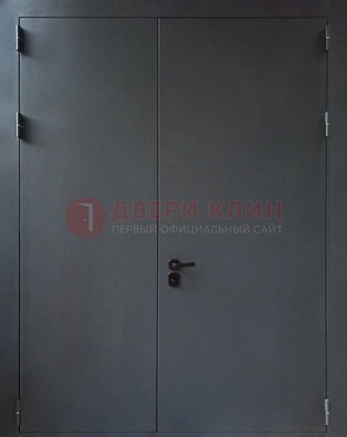 Черная распашная тамбурная дверь Порошок ДТМ-46 в Воронеже