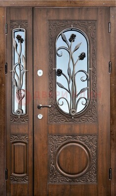 Железная дверь с виноритом и ковкой ДВТ-180 в Воронеже