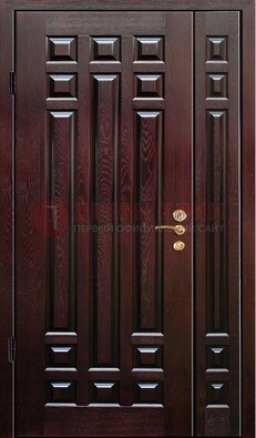 Коричневая металлическая дверь с виноритом ДВТ-20 в Воронеже