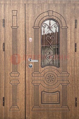 Железная классическая дверь с терморазрывом и рисунком ДВТ-77 в Воронеже