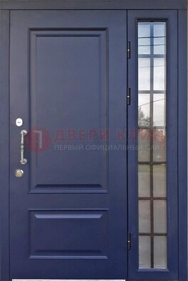 Синяя дверь с виноритом и стеклянными вставками  ДВТ-79 в Воронеже