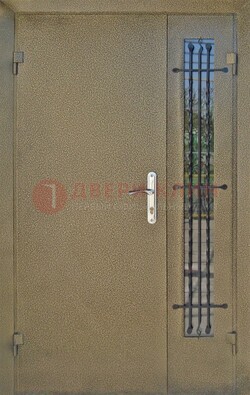 Тамбурная дверь Порошок со стеклом и ковкой ПЛ-20 в Воронеже